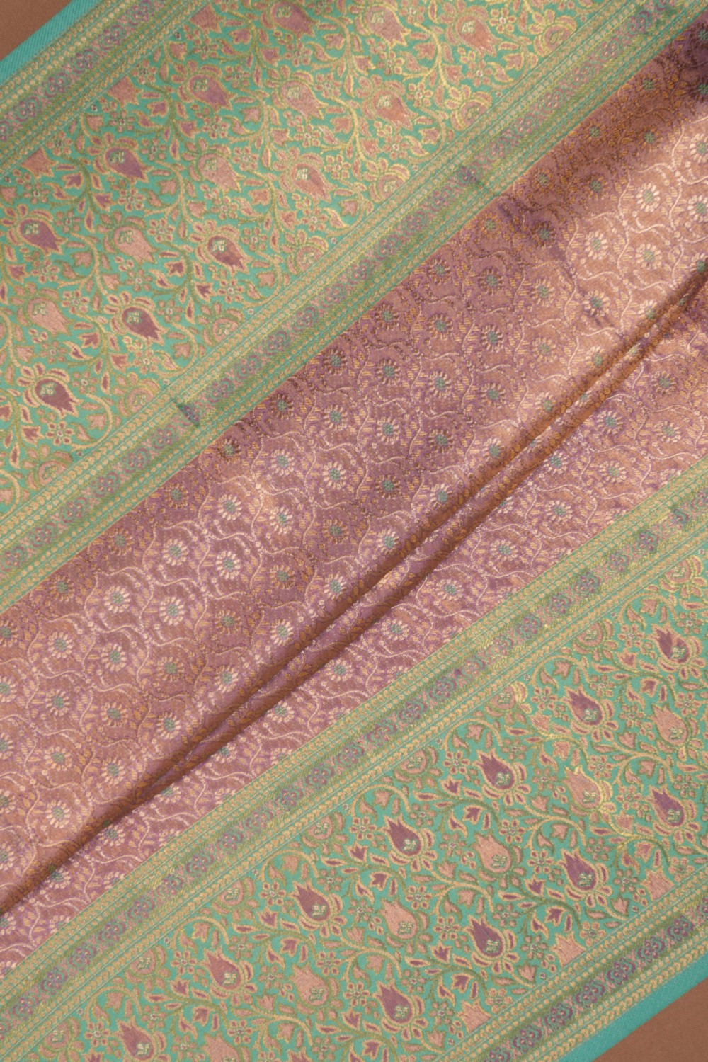 Kanchipattu Tissue Brocade Purple Saree