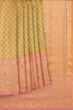 Image of Kanchipattu Tissue Brocade Green Saree