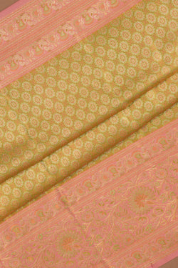 Image of Kanchipattu Tissue Brocade Green Saree