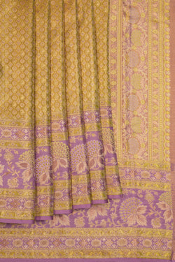 Image of Kanchipattu Tissue Brocade Green Saree