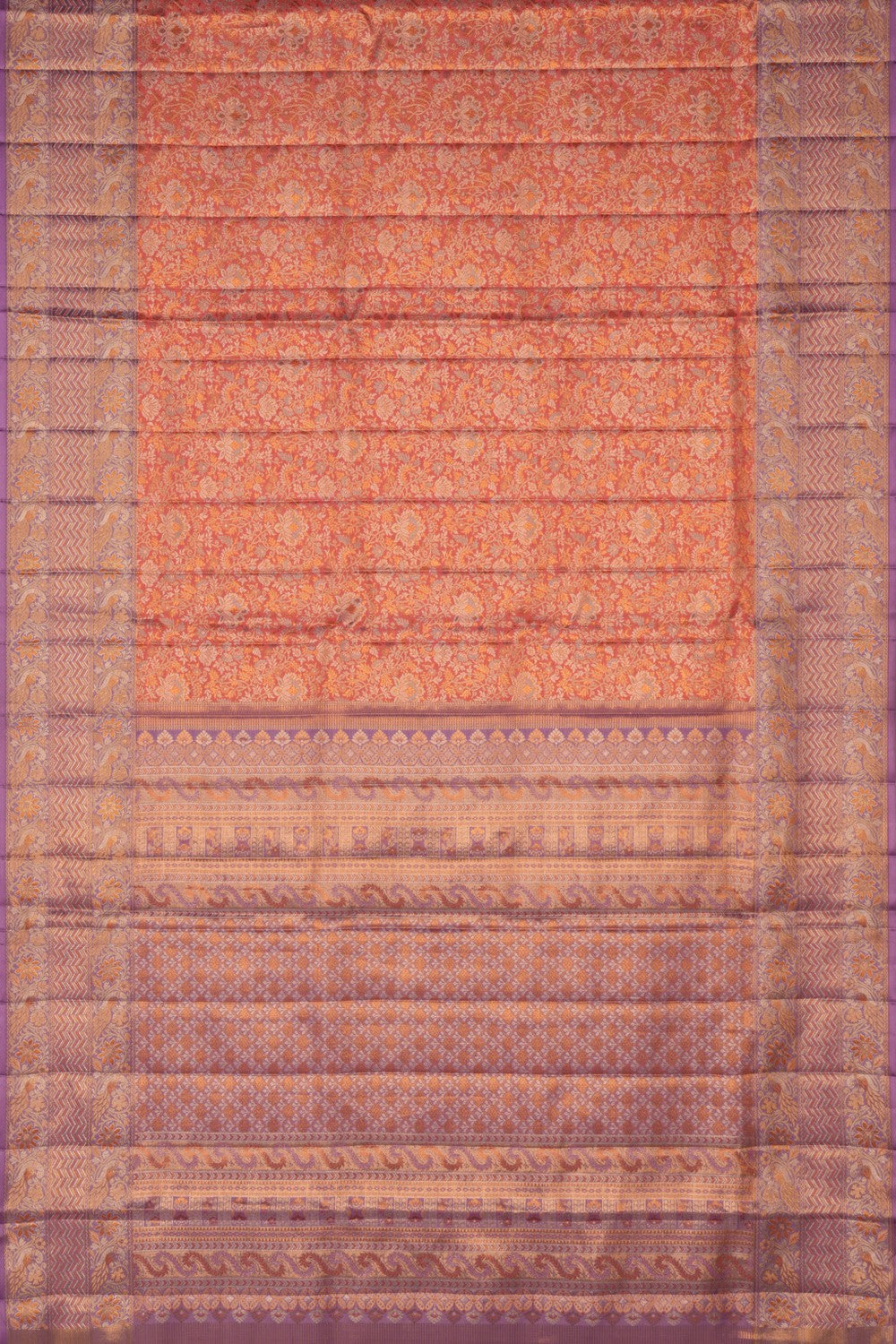 Kanchipattu Pink Tissue Brocade Saree