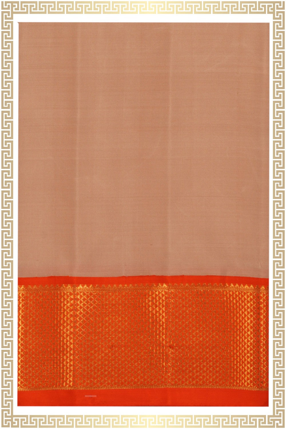 Image of Kanchi Silk Off-White Dhoti With Kanduva (8 X 4)