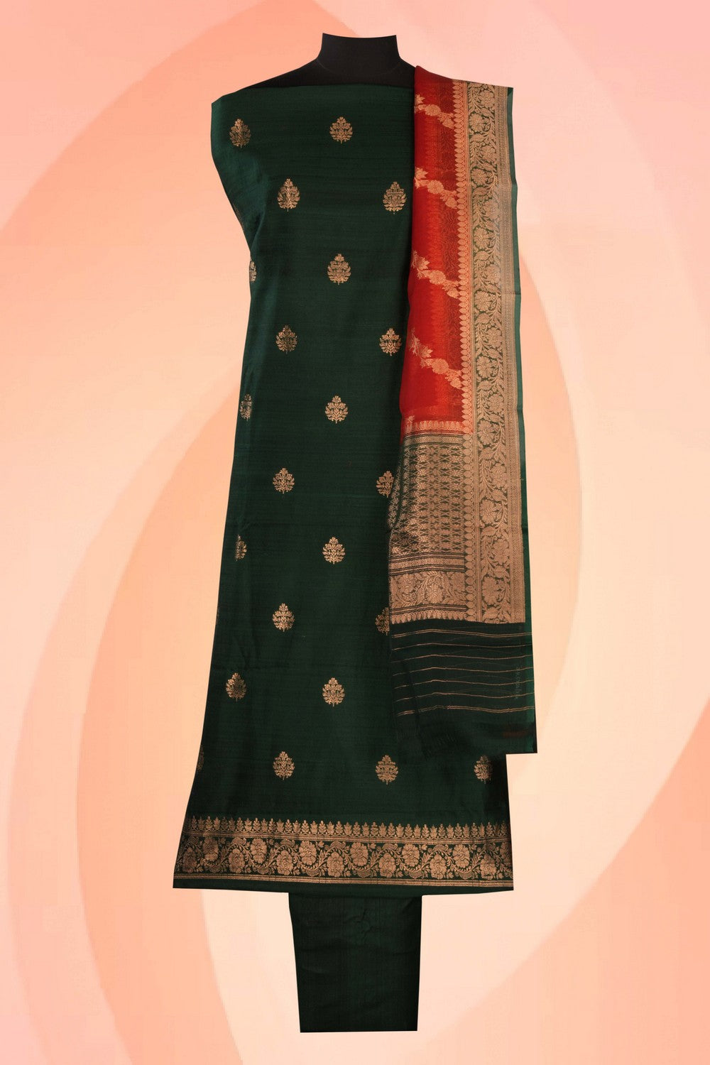 Banarasi Dupion Silk Unstitched Suit (3 Pcs Set)