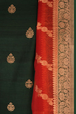 Image of Banarasi Dupion Silk Unstitched Suit (3 Pcs Set)