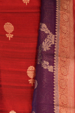 Image of Banarasi Dupion Silk Unstitched Suit (3 Pcs Set)