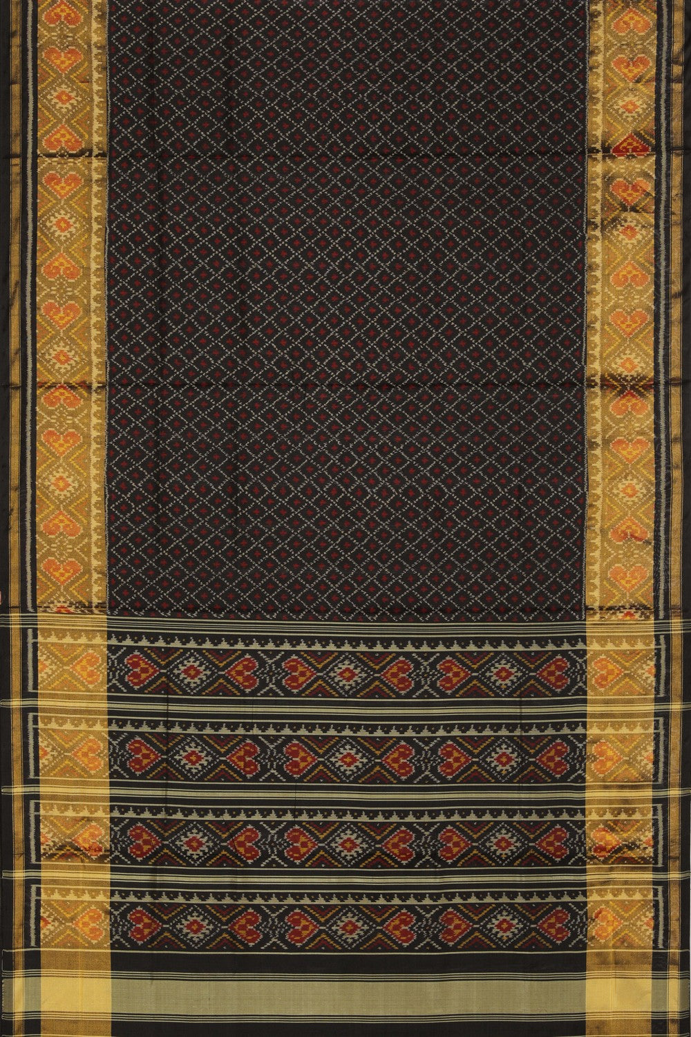 Image of Rajkot Patola Silk Black Saree