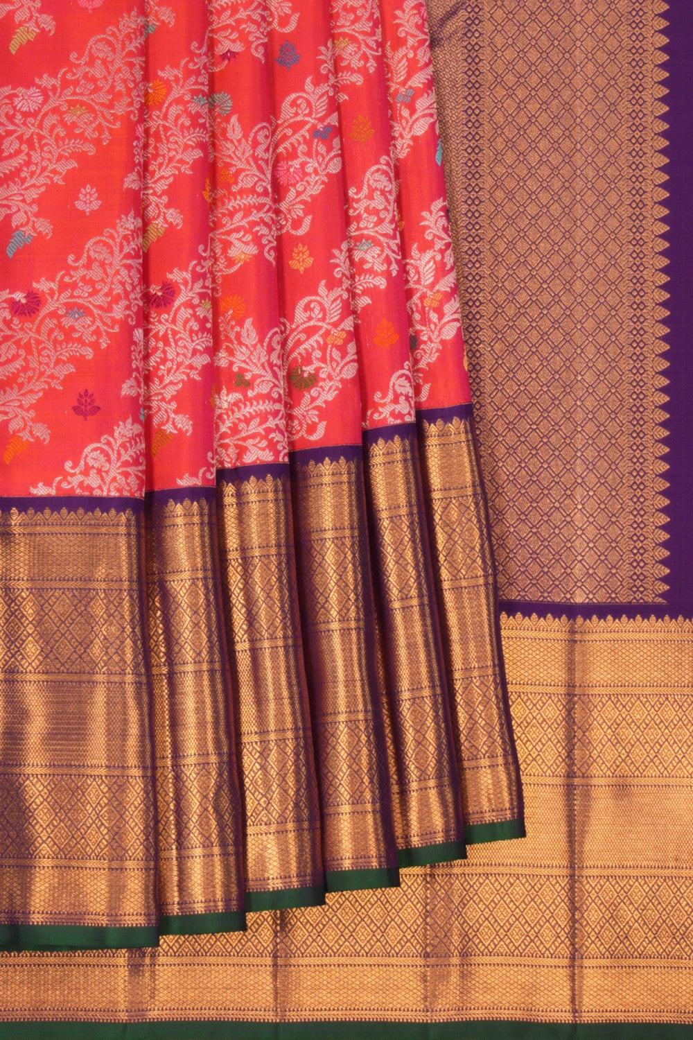 Kanchipattu Brocade Fuchsia-Pink Saree