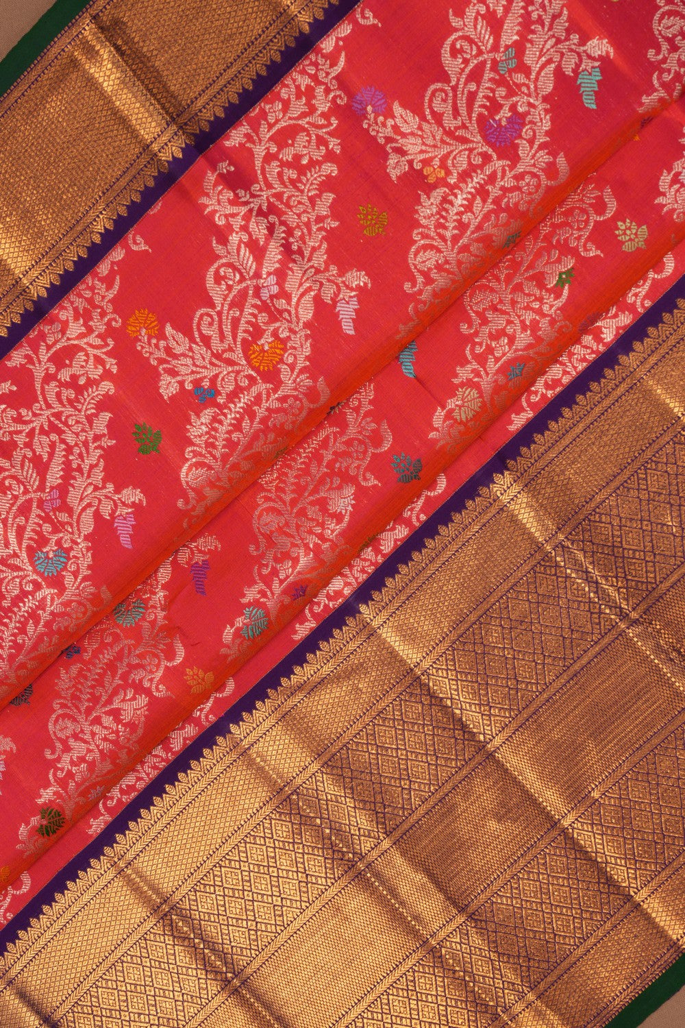 Kanchipattu Brocade Fuchsia-Pink Saree