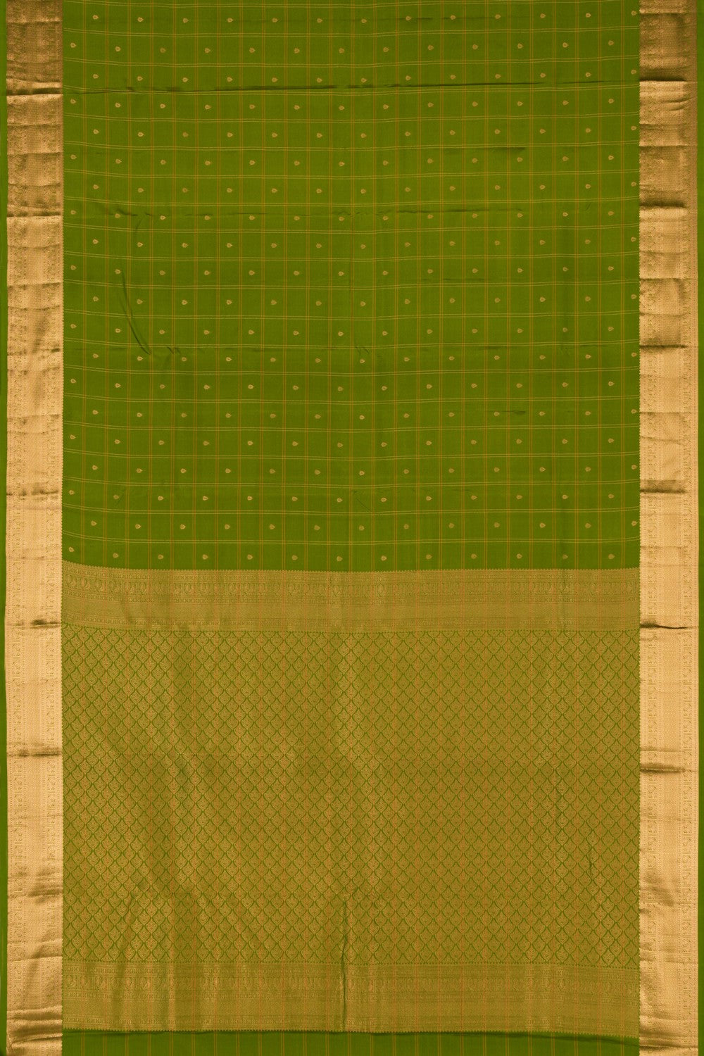 South Silk Kattam Green Saree