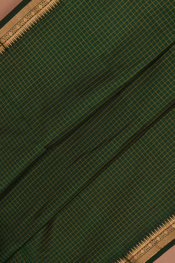 Image of South Silk Kattam Green Saree