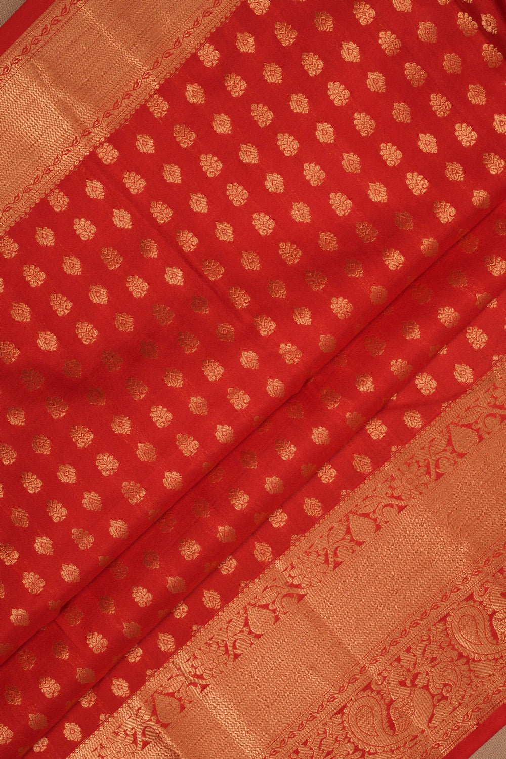 South Silk Red Saree