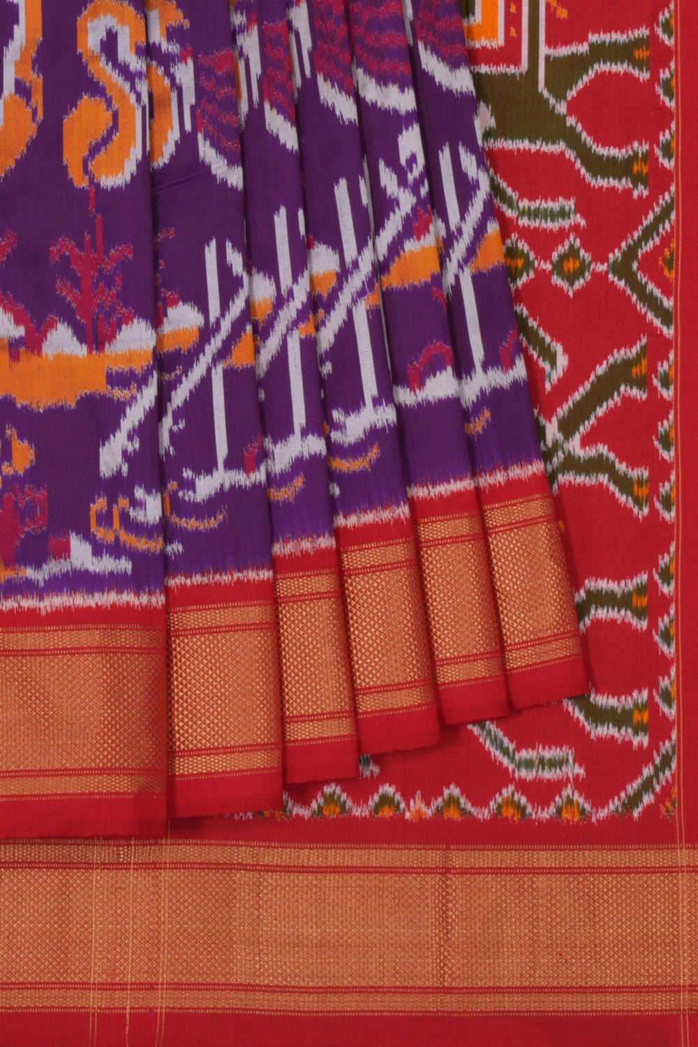 Pochampally Ikat Silk Purple Saree