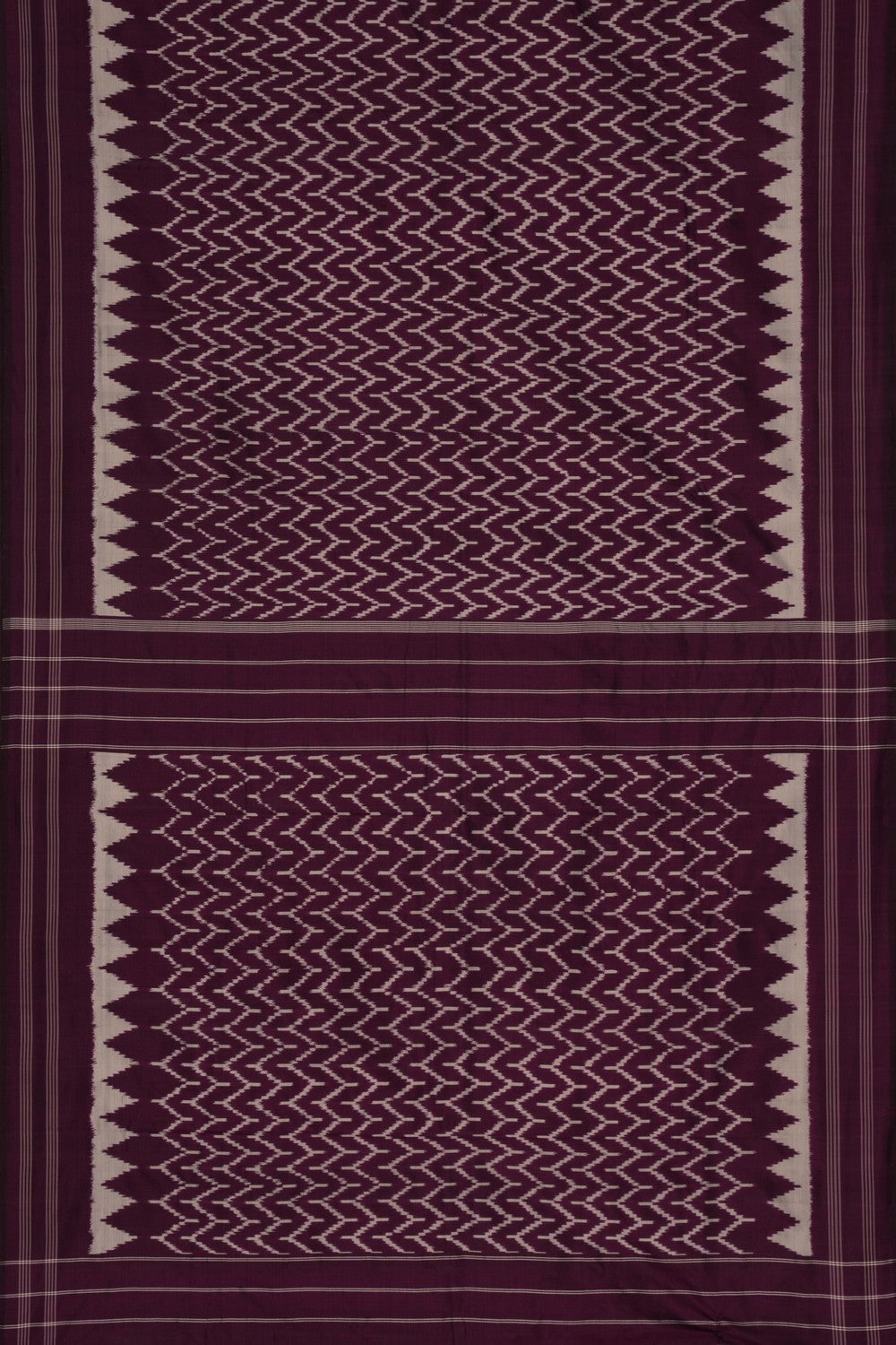 Pochampally Ikat Silk Violet Saree