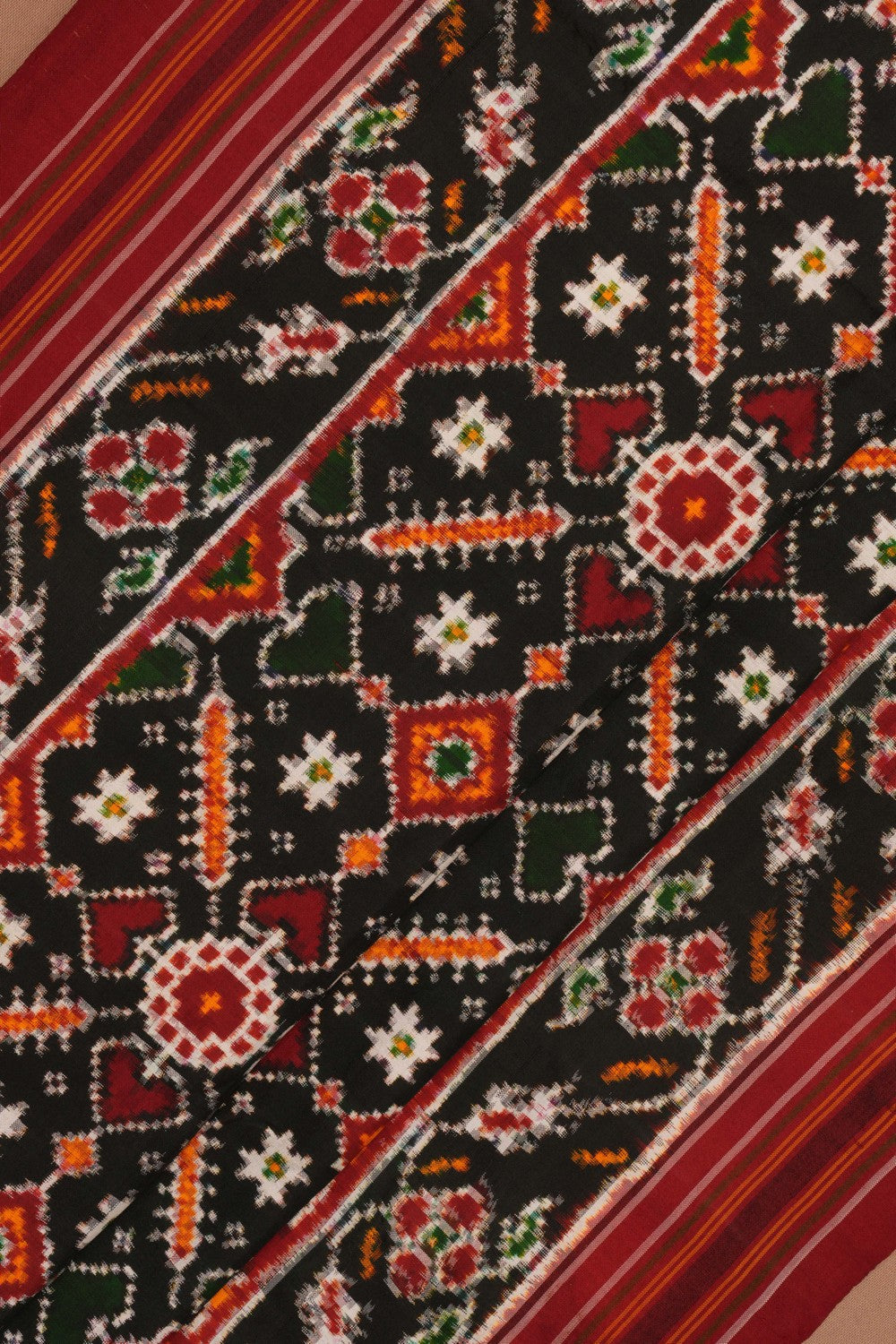 Image of Patan Patola Silk Double Ikat Saree