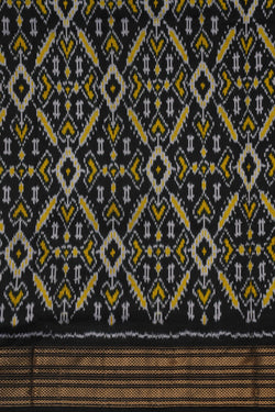 Image of Pochampally Ikat Silk White Saree