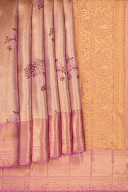 Image of Kanchipattu Tissue Brocade Onion Pink Saree