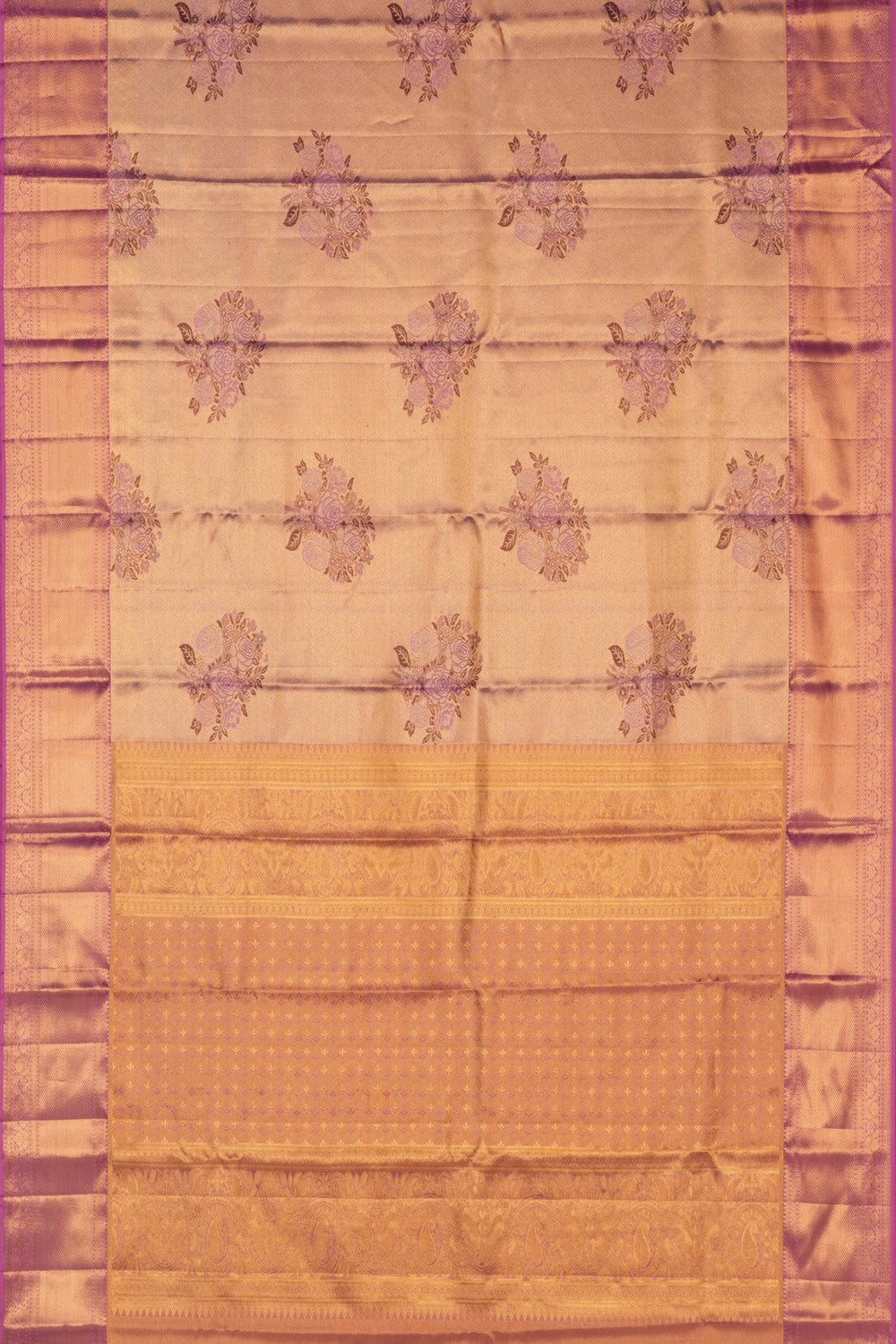 Image of Kanchipattu Tissue Brocade Onion Pink Saree
