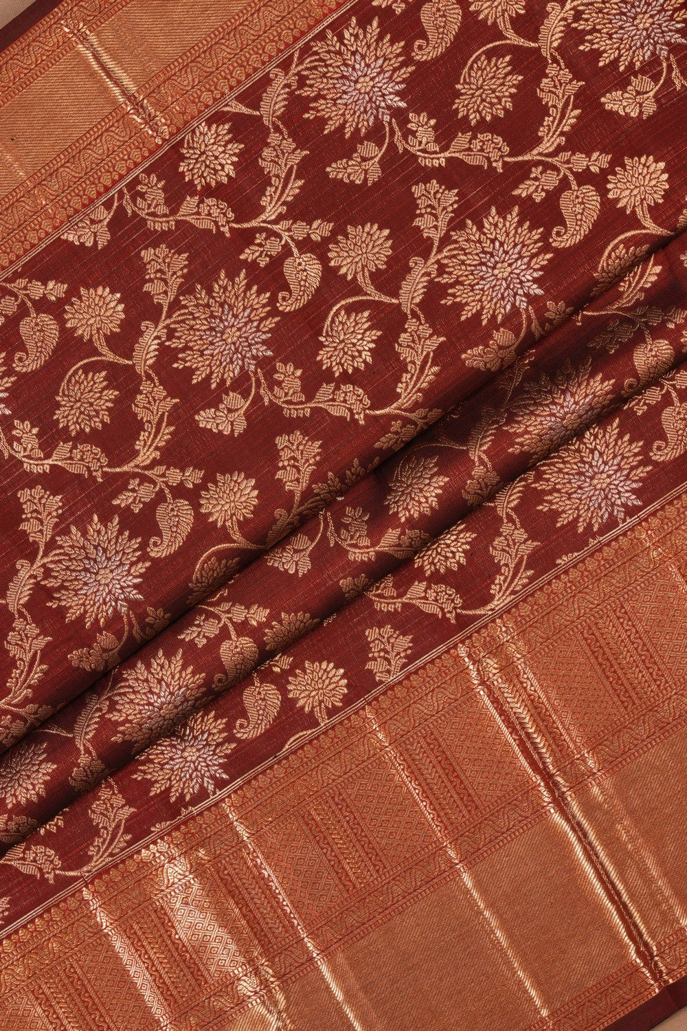 Kanchipattu Brocade Maroon Saree