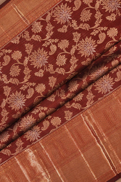 Image of Kanchipattu Brocade Maroon Saree