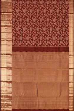 Image of Kanchipattu Brocade Maroon Saree