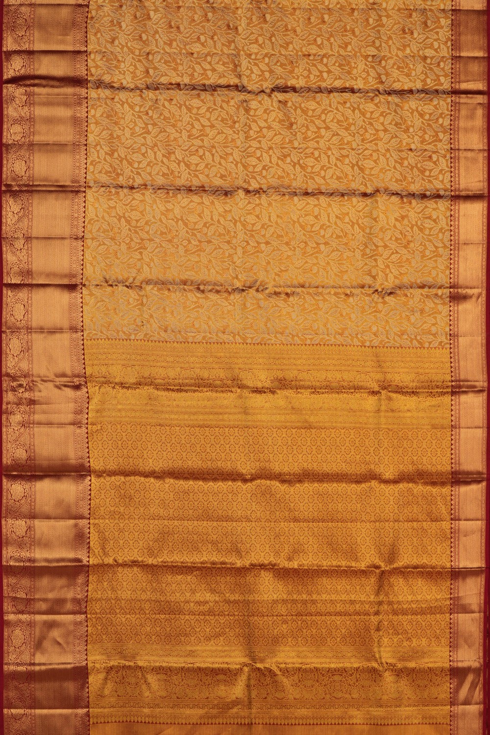 Kanchipattu Tissue Brocade Gold Saree