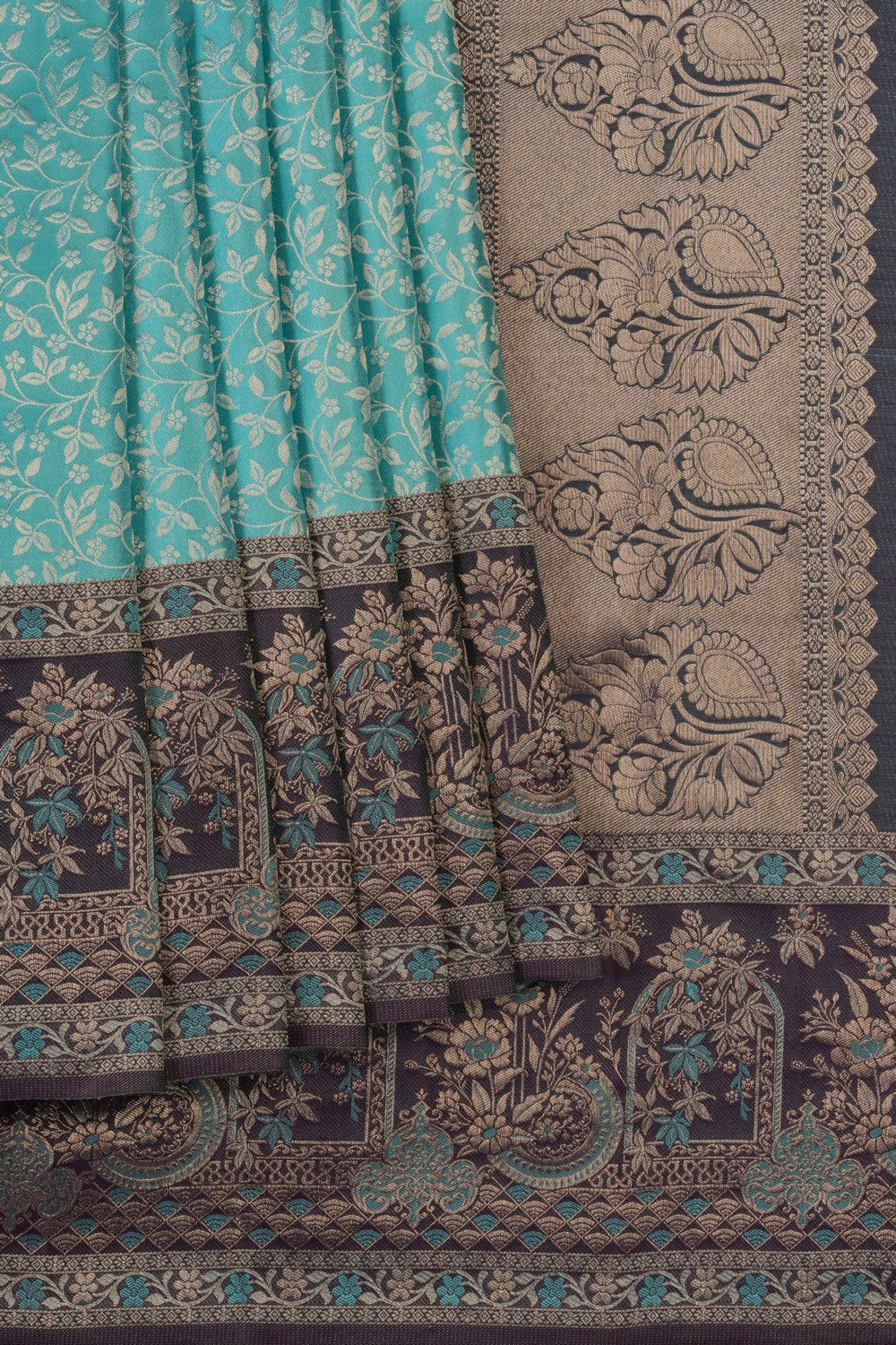 Kanchipattu Brocade Blue Saree