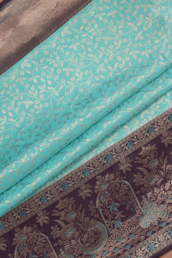 Image of Kanchipattu Brocade Blue Saree