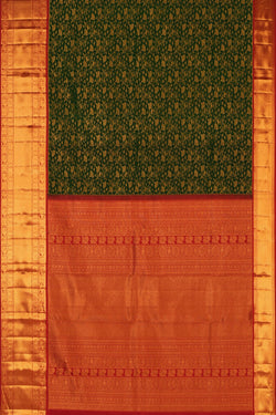 Image of Kanchipattu Brocade Green Saree