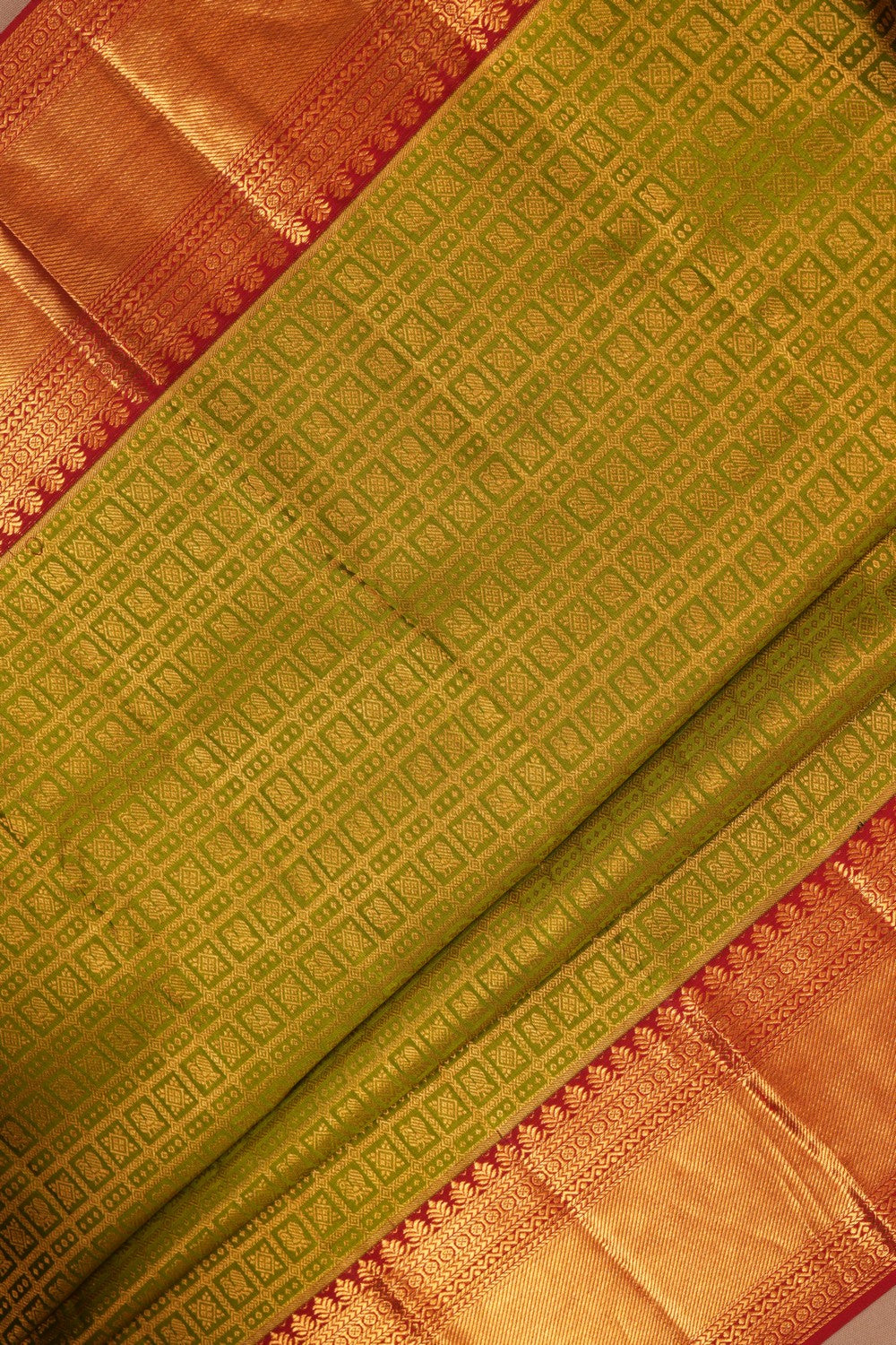 Kanchipattu Brocade Green Saree