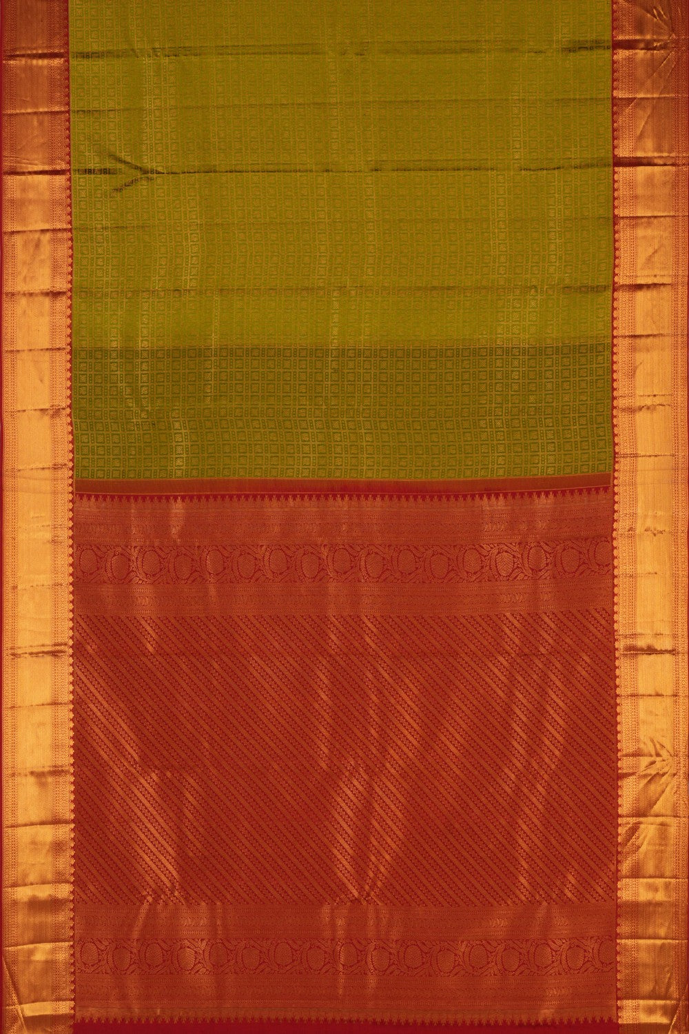 Kanchipattu Brocade Green Saree