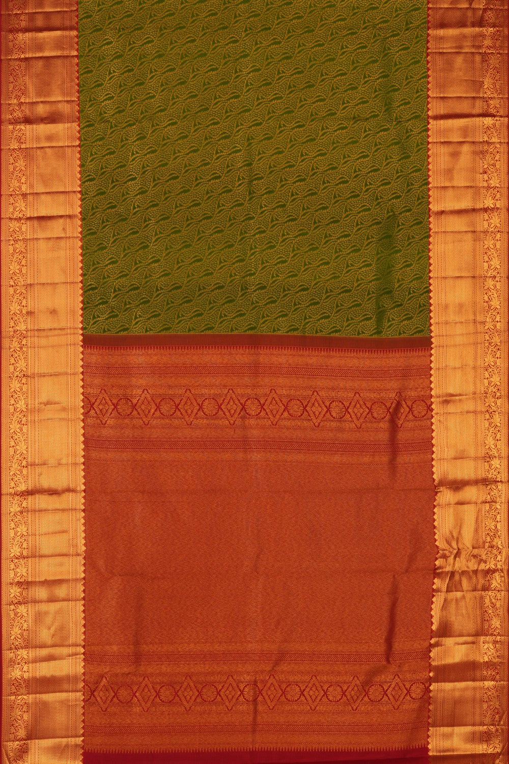 Kanchipattu Brocade Green Saree