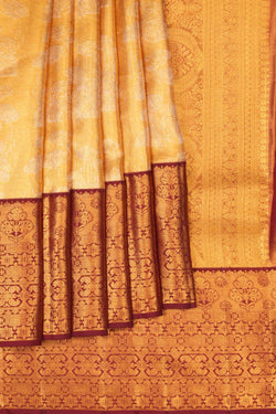 Image of Kanchipattu Brocade Gold Saree