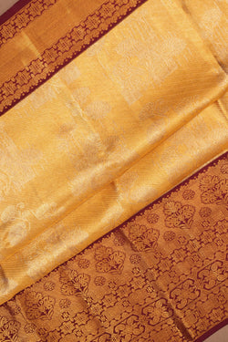 Image of Kanchipattu Brocade Gold Saree