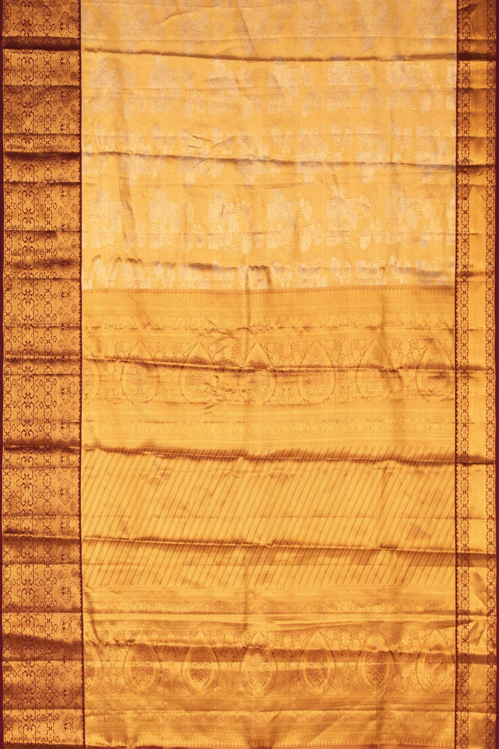 Kanchipattu Brocade Gold Saree