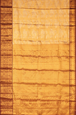 Image of Kanchipattu Brocade Gold Saree