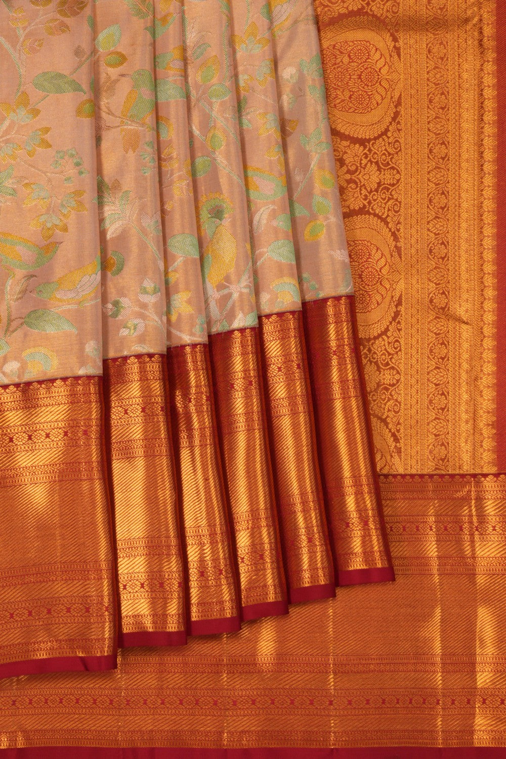 Kanchipattu Brocade Gold Saree