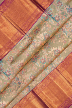 Image of Kanchipattu Brocade Blue Saree