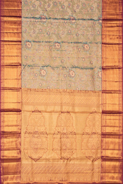 Image of Kanchipattu Brocade Blue Saree