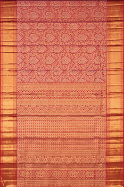 Image of Kanchipattu Brocade Gold-Pink Saree