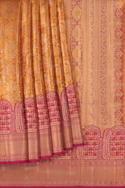 Image of Kanchipattu Brocade Gold Saree