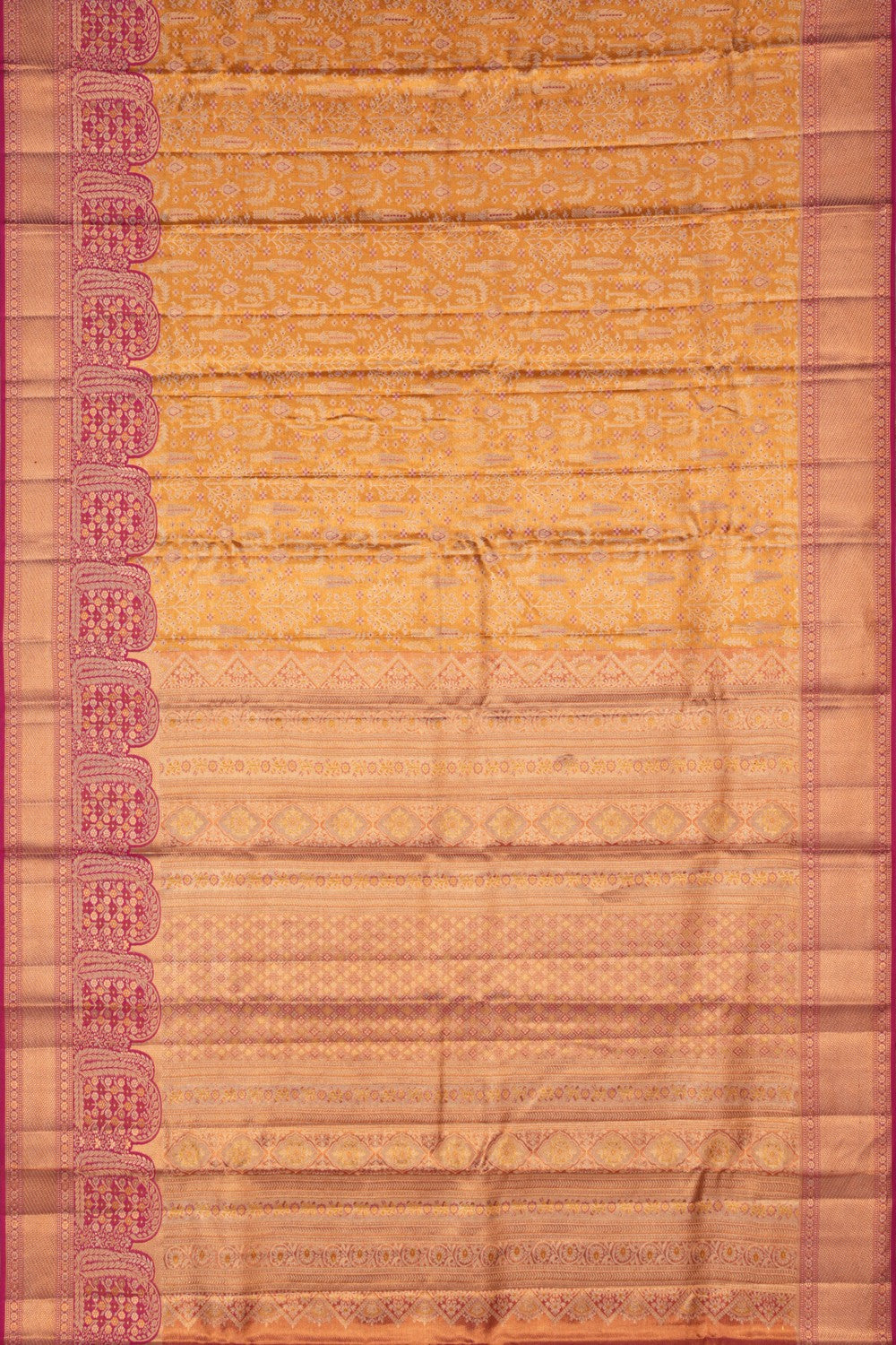 Kanchipattu Brocade Gold Saree