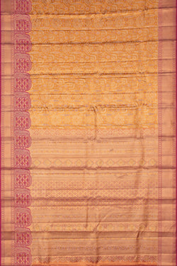 Image of Kanchipattu Brocade Gold Saree