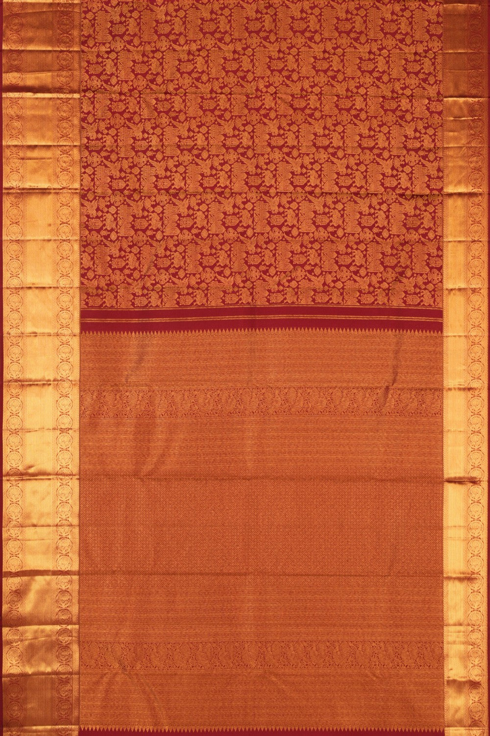 Kanchipattu Brocade Maroon Saree