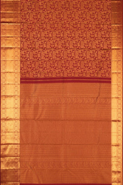 Image of Kanchipattu Brocade Maroon Saree