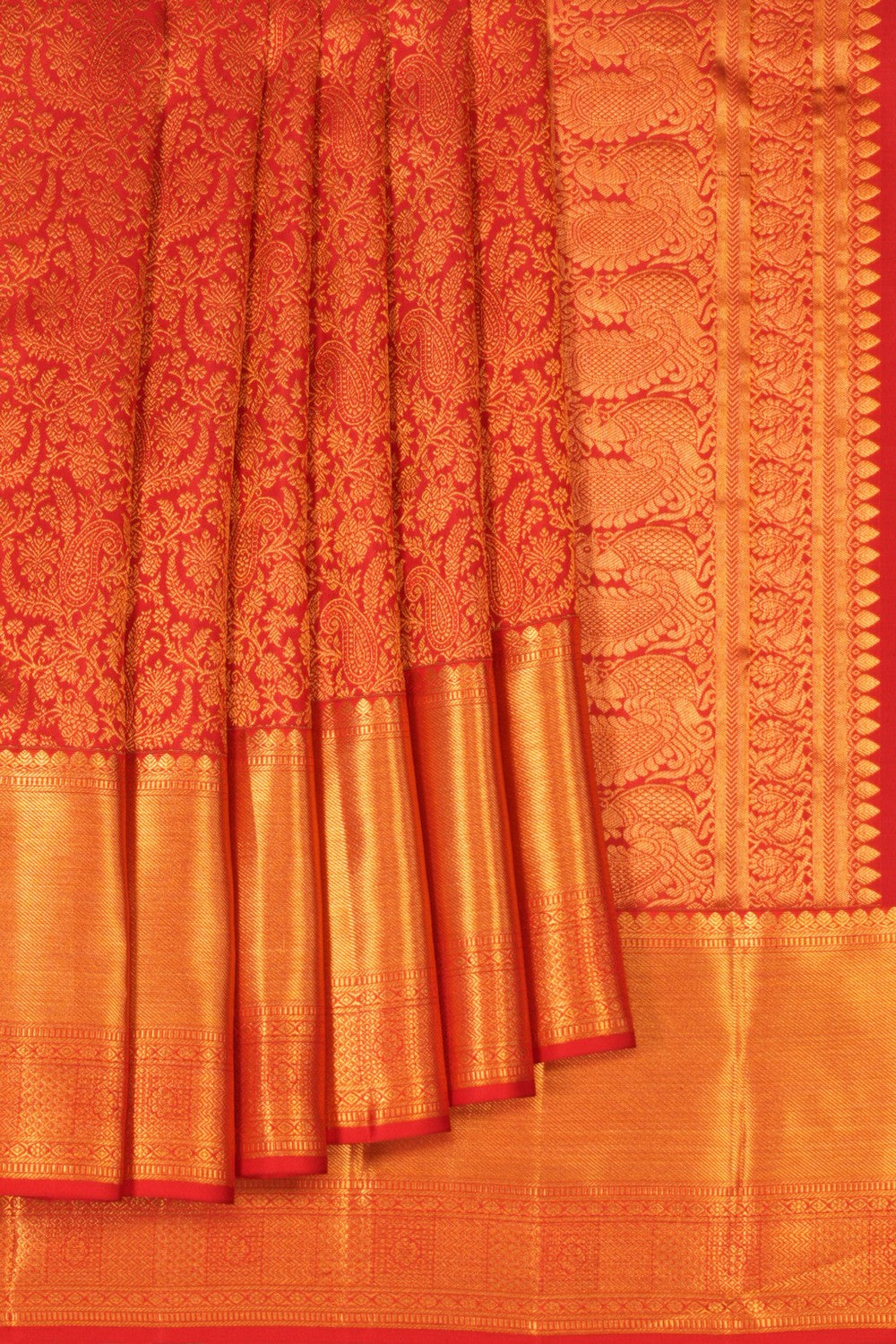 Kanchipattu Brocade Red Saree