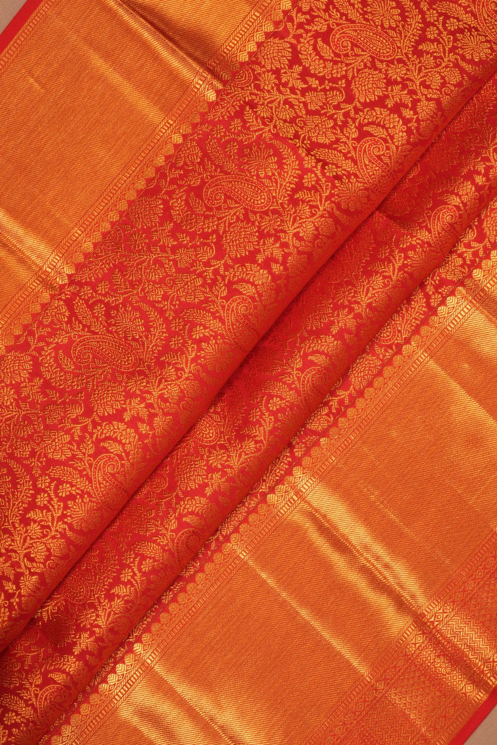 Kanchipattu Brocade Red Saree