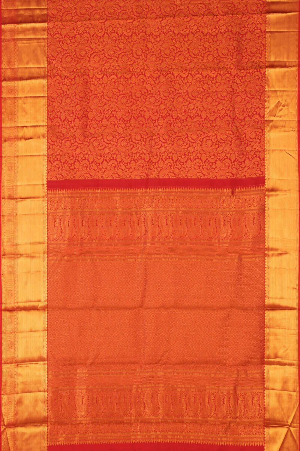 Kanchipattu Brocade Red Saree