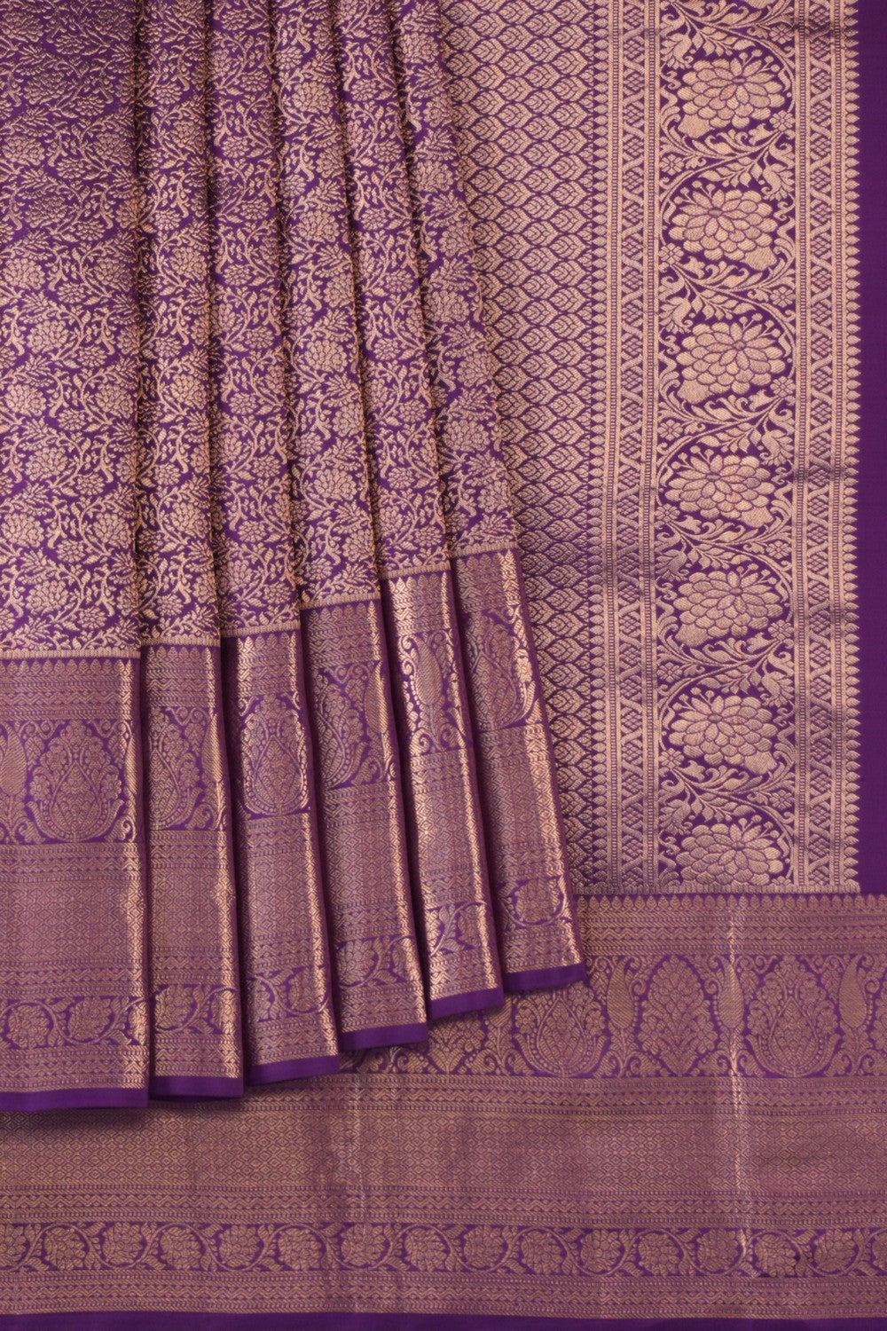 Kanchipattu Brocade Purple Saree