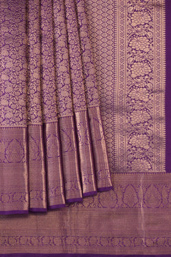 Image of Kanchipattu Brocade Purple Saree