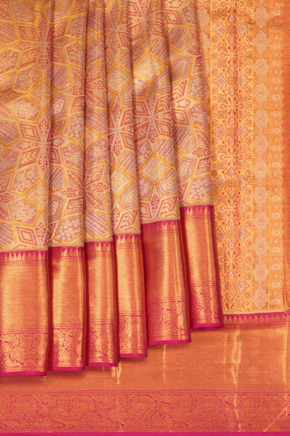 Kanchipattu Brocade Gold Saree